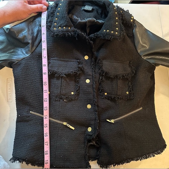 Venus size small tweed faux leather jacket - Picture 6 of 8